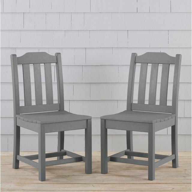 All-Weather Armless Dining Chair, Set of Two