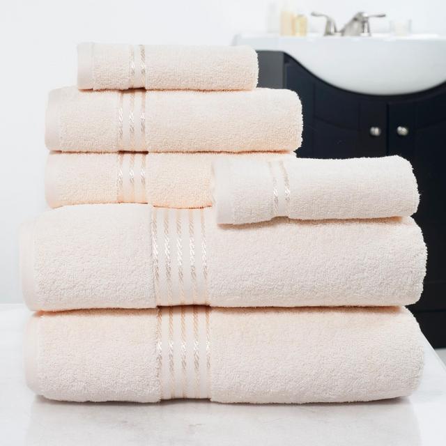 6pc Cotton Hotel Bath Towels Sets Ivory - Yorkshire Home