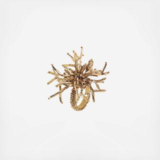 Linear Burst Napkin Ring, Set of 4