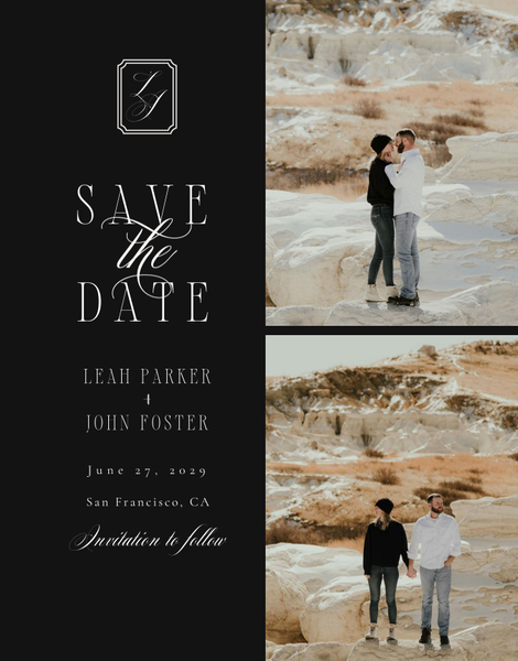 Dermot Multiphoto | Black | Zola Save The Dates