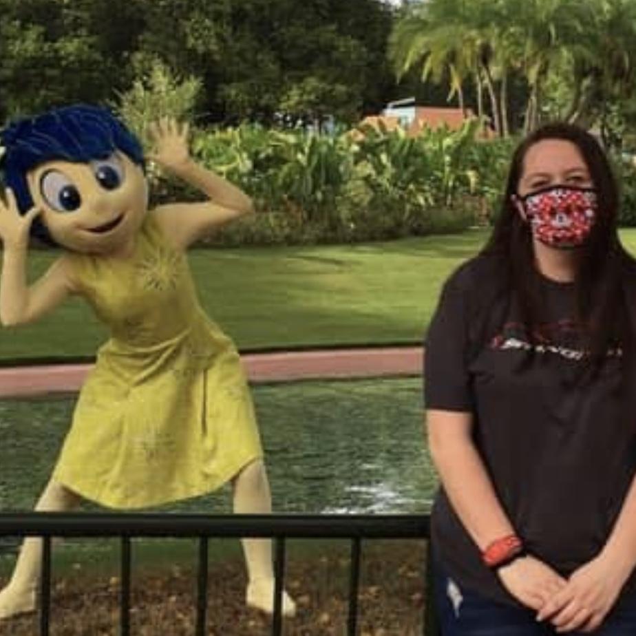 Savannah’s first time to Disney was in 2020 with Jason! I met my favorite Inside Out character Joy.