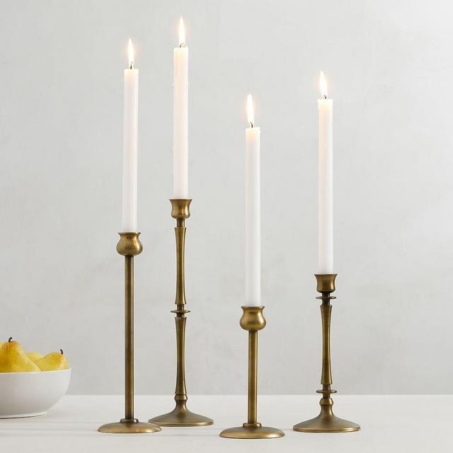 Booker Candlesticks, Brass, Set of 4