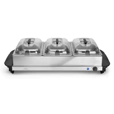 CRUX® Artisan Series 3 x 2.5 qt. Triple Buffet Server