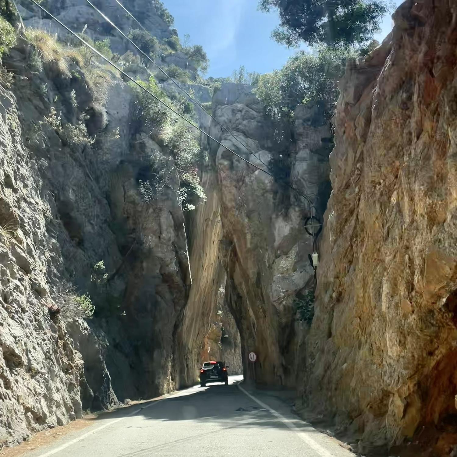 The famous drive in Mallorca, "Road to Sa Calobra," refers to the MA-2141. The entire drive is gorgeous, but you have to be willing to brave the narrow, winding mountain roads with hairpin turns!