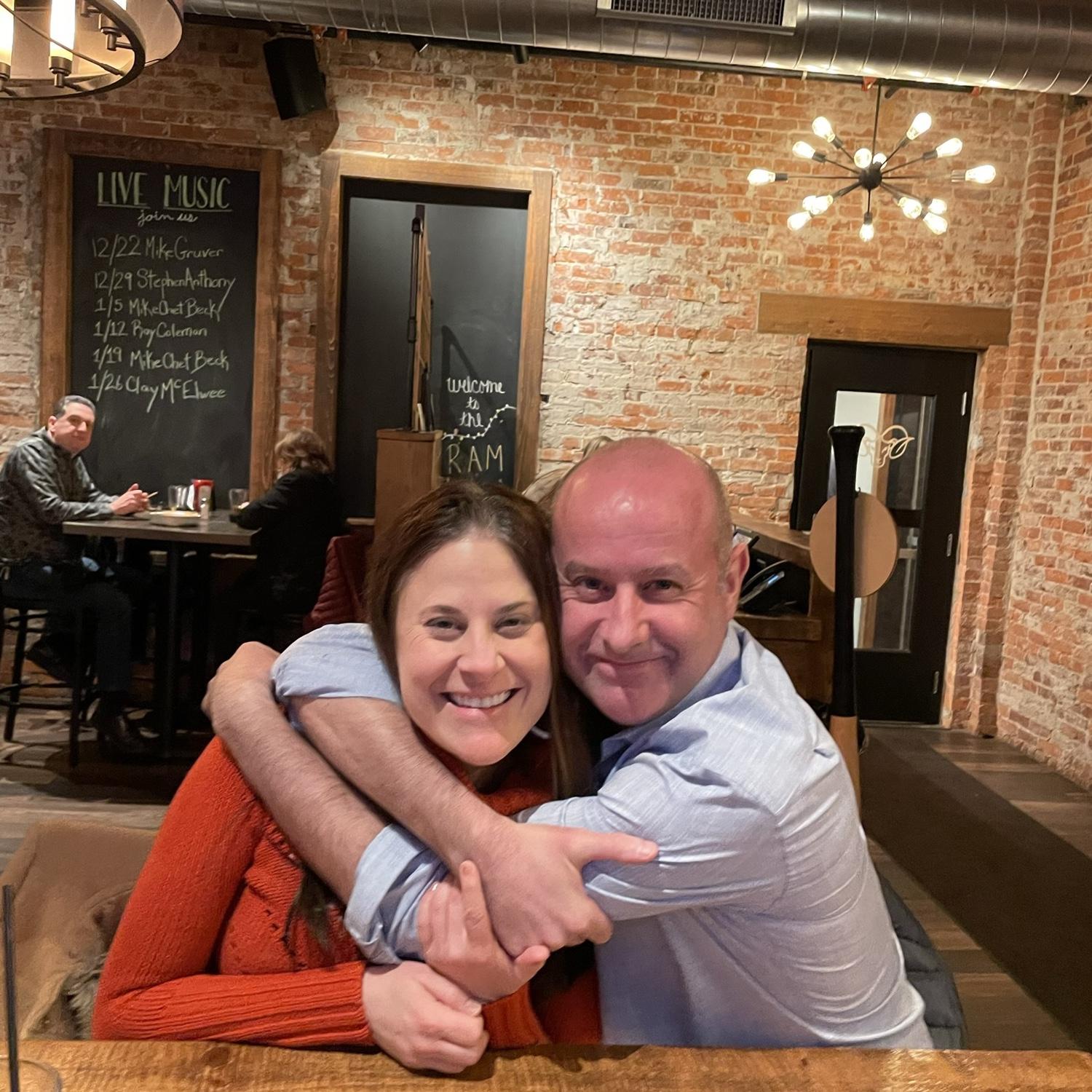 Back at the Ram in Perkasie- site of our first date