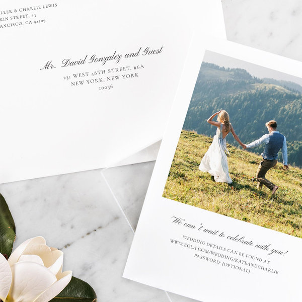 Abbey Frame | Ivory | Zola Wedding Invitations