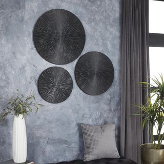 3-Piece Contemporary Round Wall Decor Set