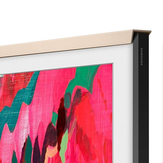 Samsung 75” The Frame Customizable Bezel (2025 Model), Magnetic, Quick and Easy Installation, VG-SCFF75SGMZA, Sand Gold Metal