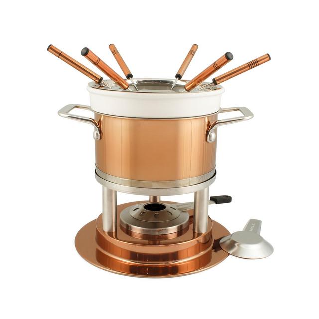 Bern 11 Piece Copper Fondue Set