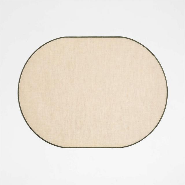 Elevated Linen Easy Care Desert Green Placemat