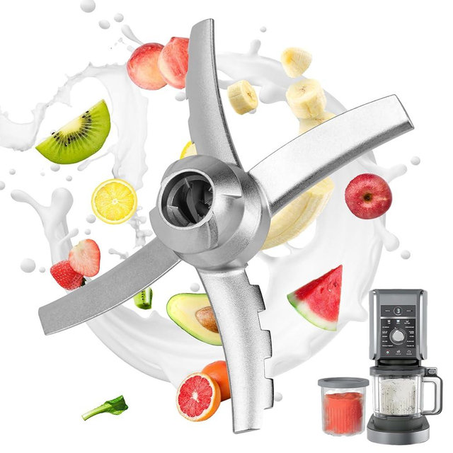 For Ninja Creami Deluxe Blade Paddle,NC501 NC500 CN501CO Creamerizer Paddle Fit for Ninja Creami Blade Replacement Part 813KKU500 Stainless Steel Ice Creami Accessories, NC500 Series Creami Paddle