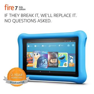 Fire 7 Kids Edition Tablet, 7&quot; Display, 16 GB, Blue Kid-Proof Case