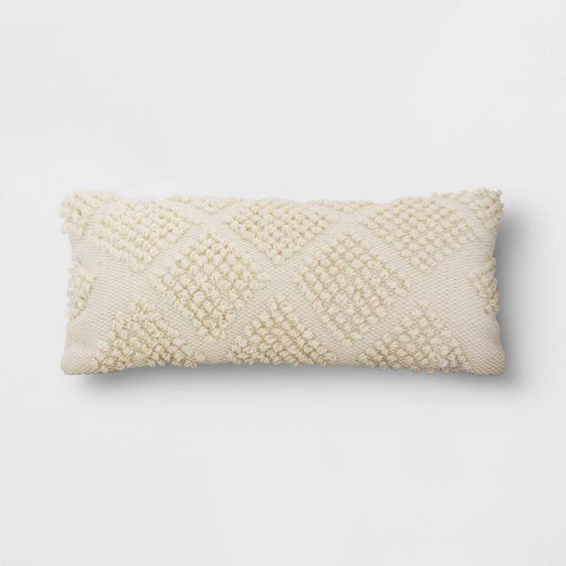 Decorative Throw Pillow Looped Diamond Cream - Threshold™