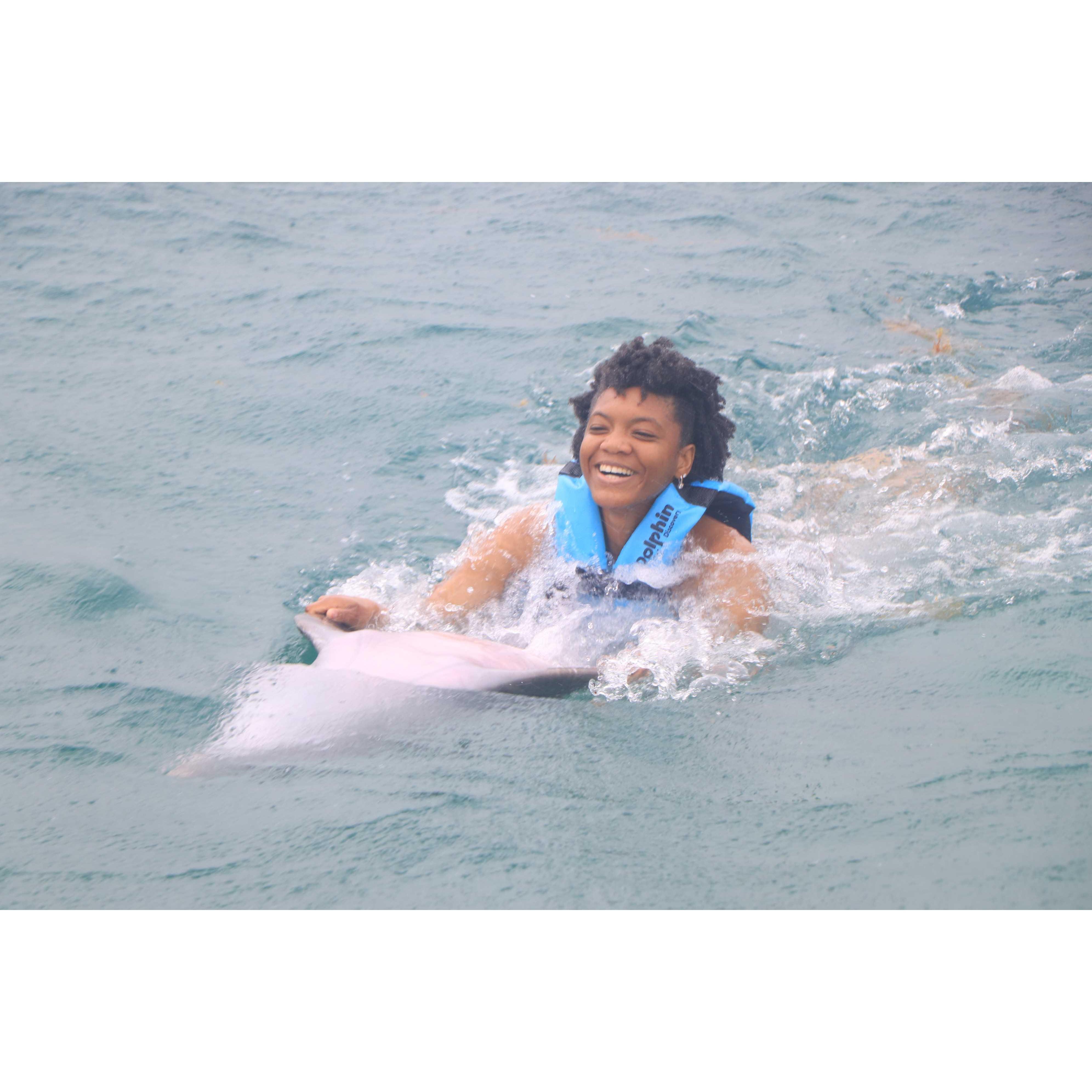 Dec. 18, 2018. Swimming with Ghandi!