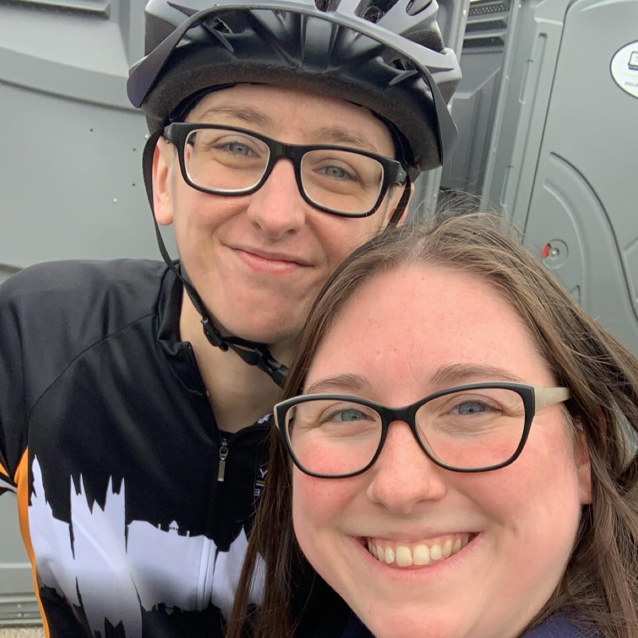 Right before Emily's start at the Dempsey Challenge cycling event in Lewiston, ME!