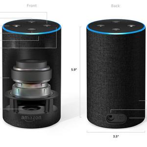 Echo (2nd Generation) with improved sound, powered by Dolby, and a new design – Heather Gray Fabric