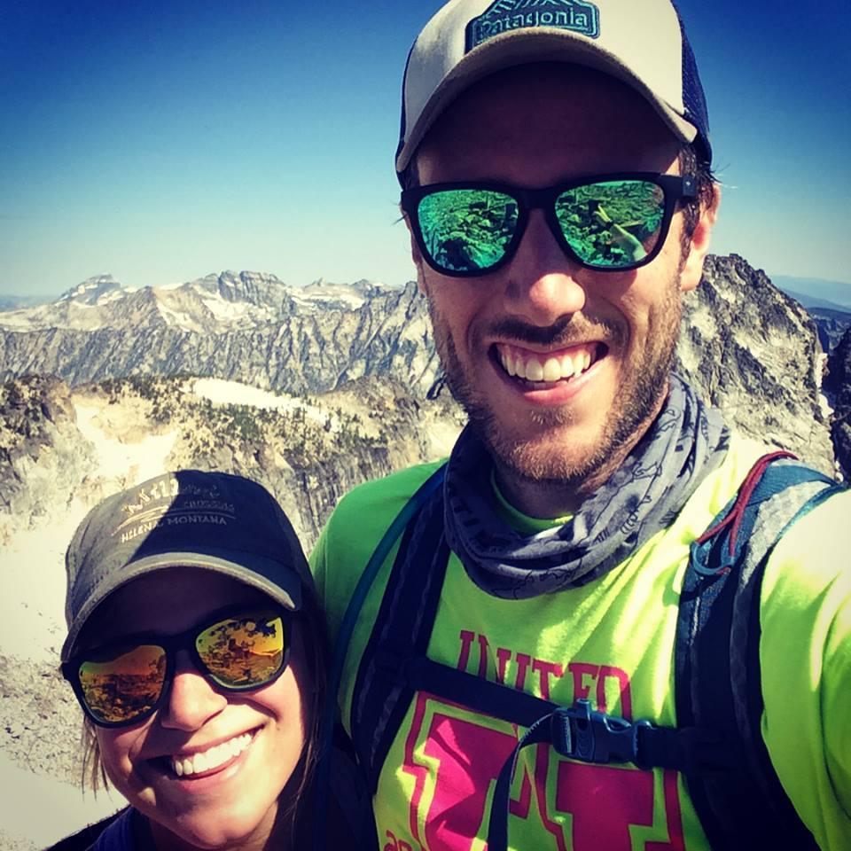 Started at the bottom now we're at the top. And about to pass out at Trapper Peak.