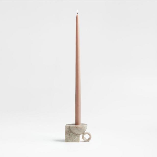 Noyau Beige Marble Taper Candle Holder