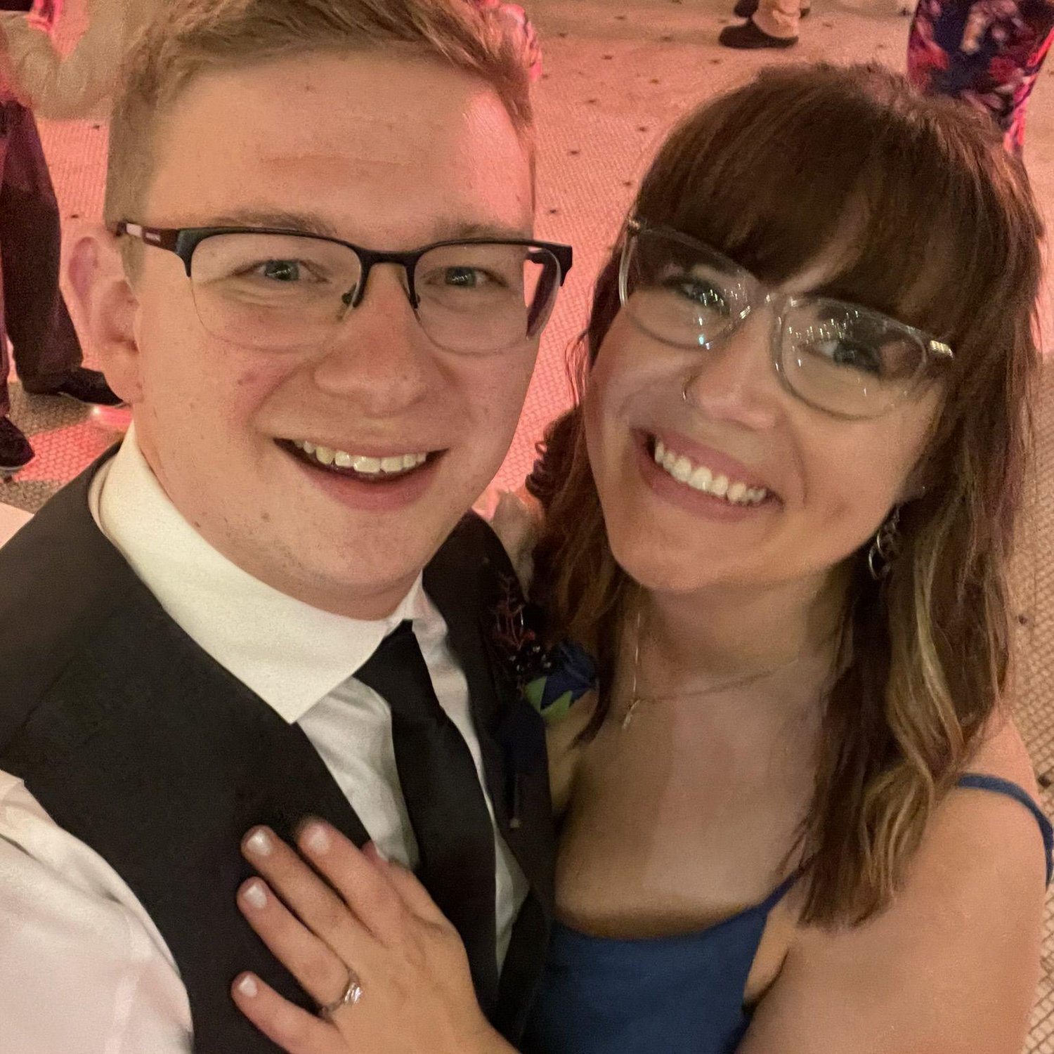 Celebrating Abby's best friend's wedding in Des Moines, IA in 2024.