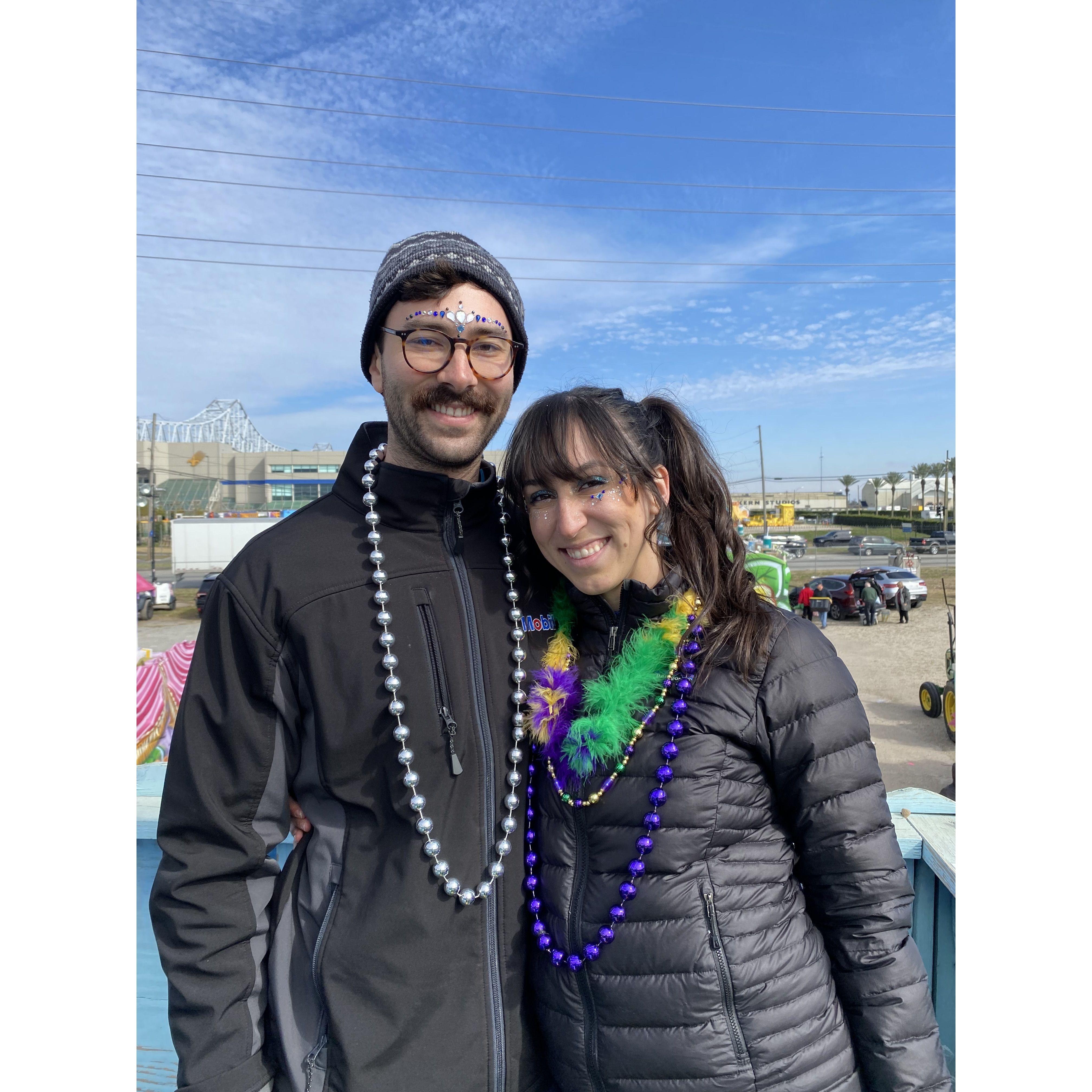 Daniel and Em at Mardi Gras 02.2022