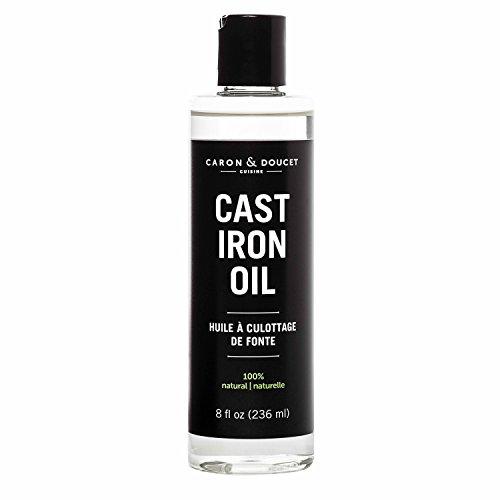 Caron & Doucet - Cast Iron Seasoning & Cleaning Oil | 100% Plant-Based & will NOT to go Rancid! | Best for Seasoning, Restoring, Curing and Care after Cleaning | For Skillets, Pans & Cast Iron.