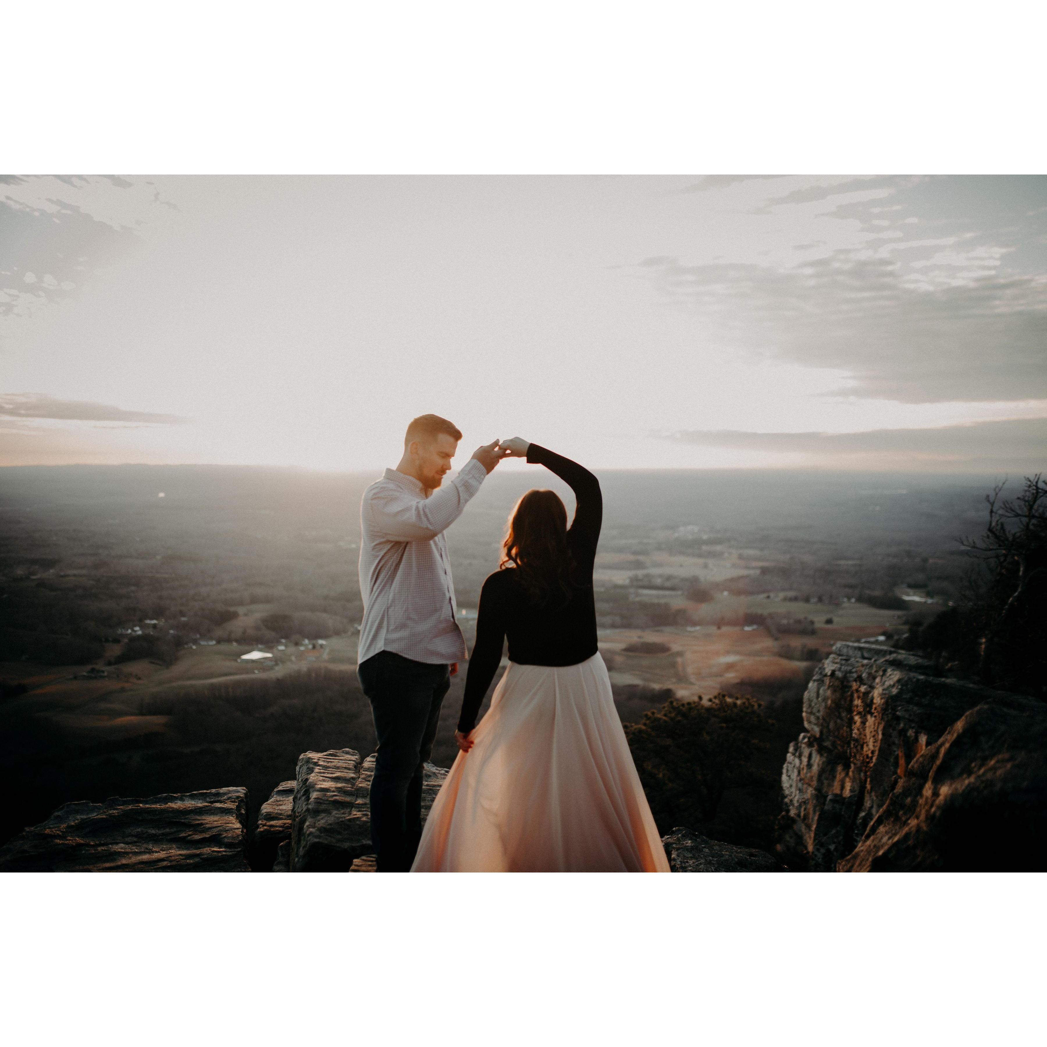 Engagement pictures! The view was incredible.