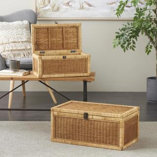 Rattan Woven 2-Piece Storage Box Set