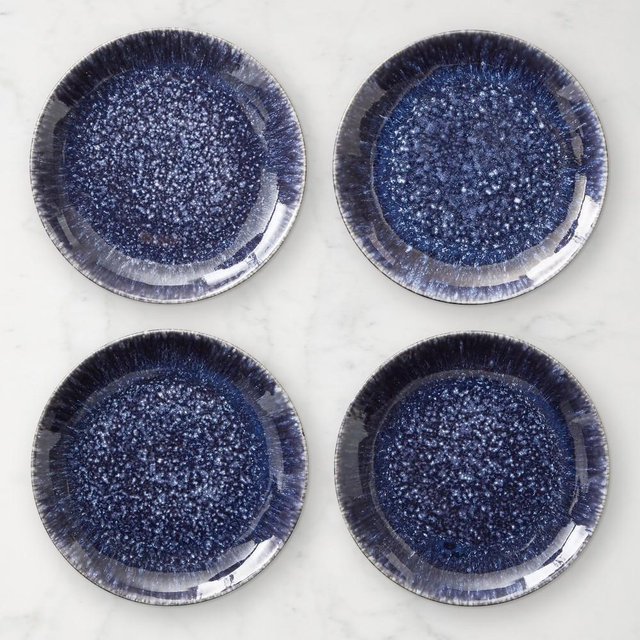Cyprus Reactive Glaze Salad Plates, Set of 8, Blue