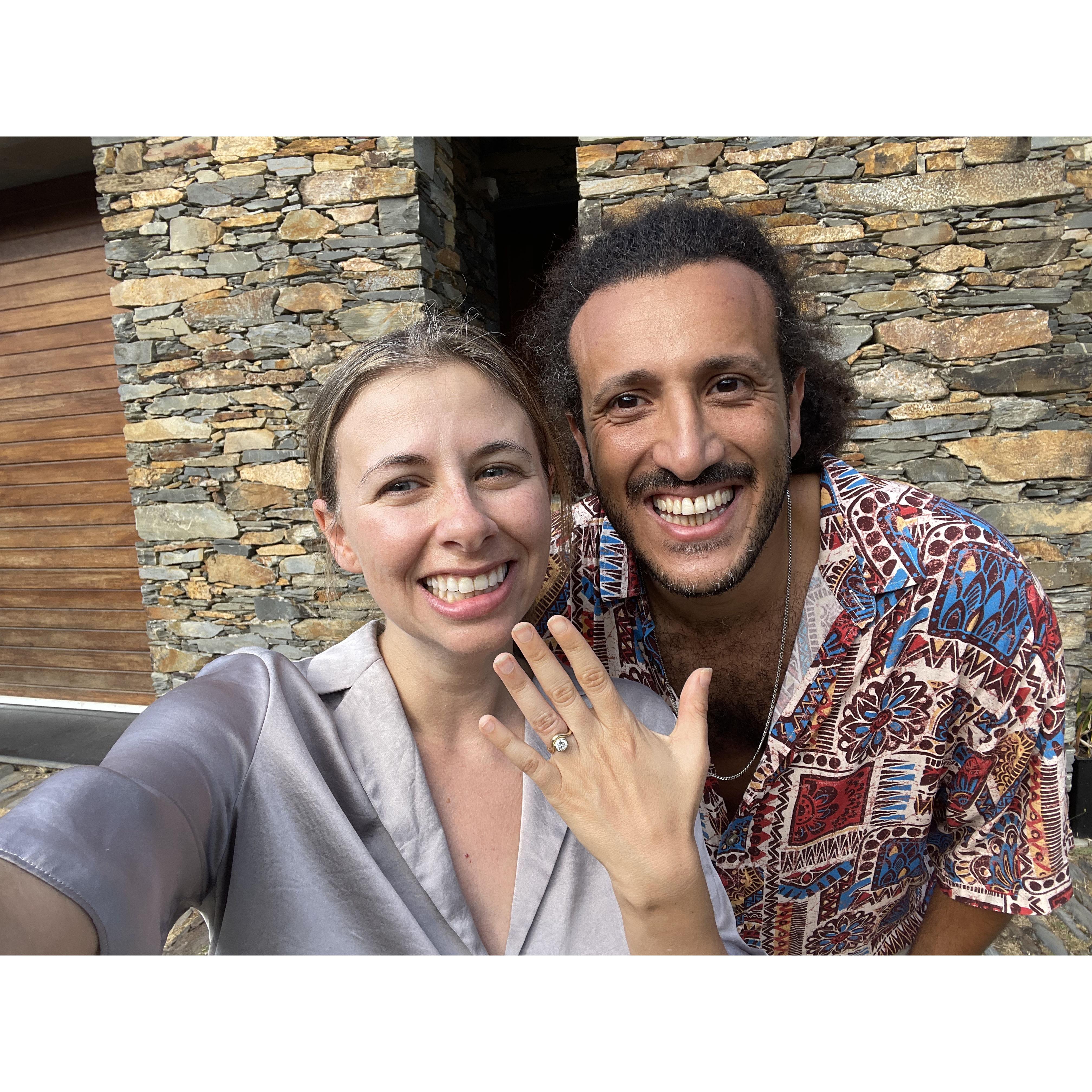 Right after Sarah said YES!