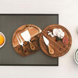 Cinderella Acacia Brie Cheese Cutting Board & Tool Set