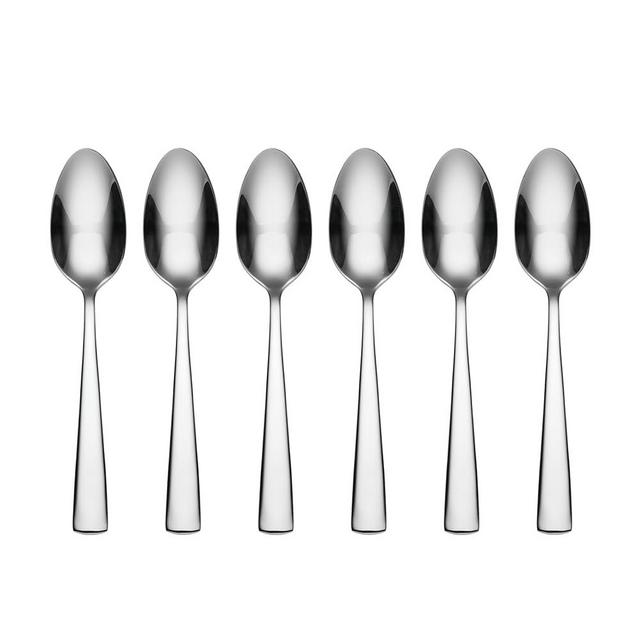 Oneida Nocha Everyday Flatware Teaspoons, Set of 6 18/0 Stainless Steel, Silverware Set