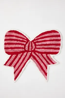 Shaped Bow Tufted Bath Mat