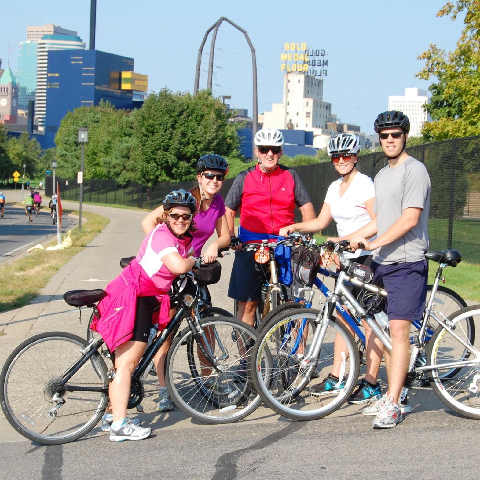 Taylor's next big family adventure - biking 20 miles with the Petersons & Halberstadts! Better get him some padded shorts..