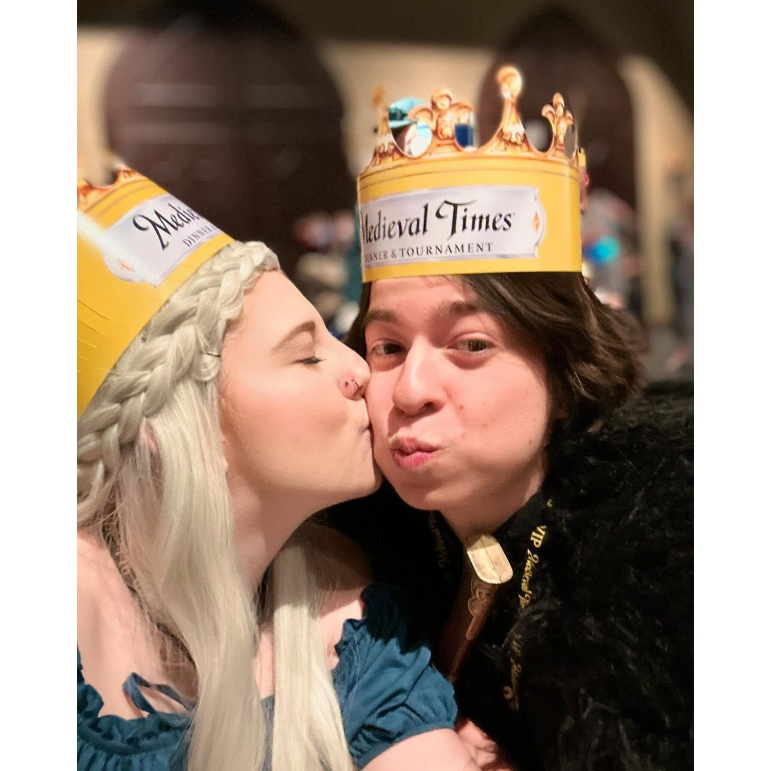 We were dressed in our costumes down at Medieval Times