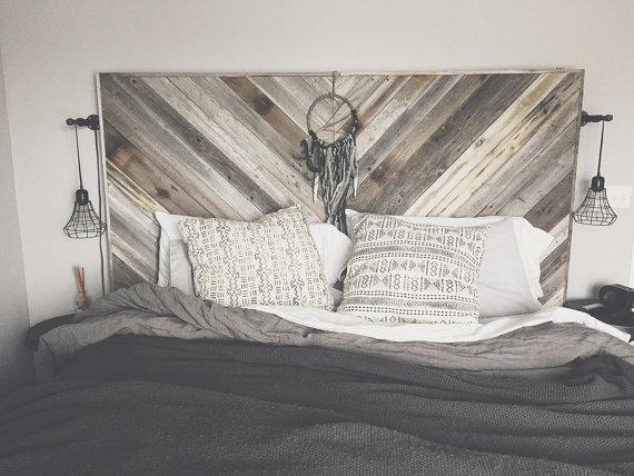Oversized Reclaimed Wood Headboard- KING