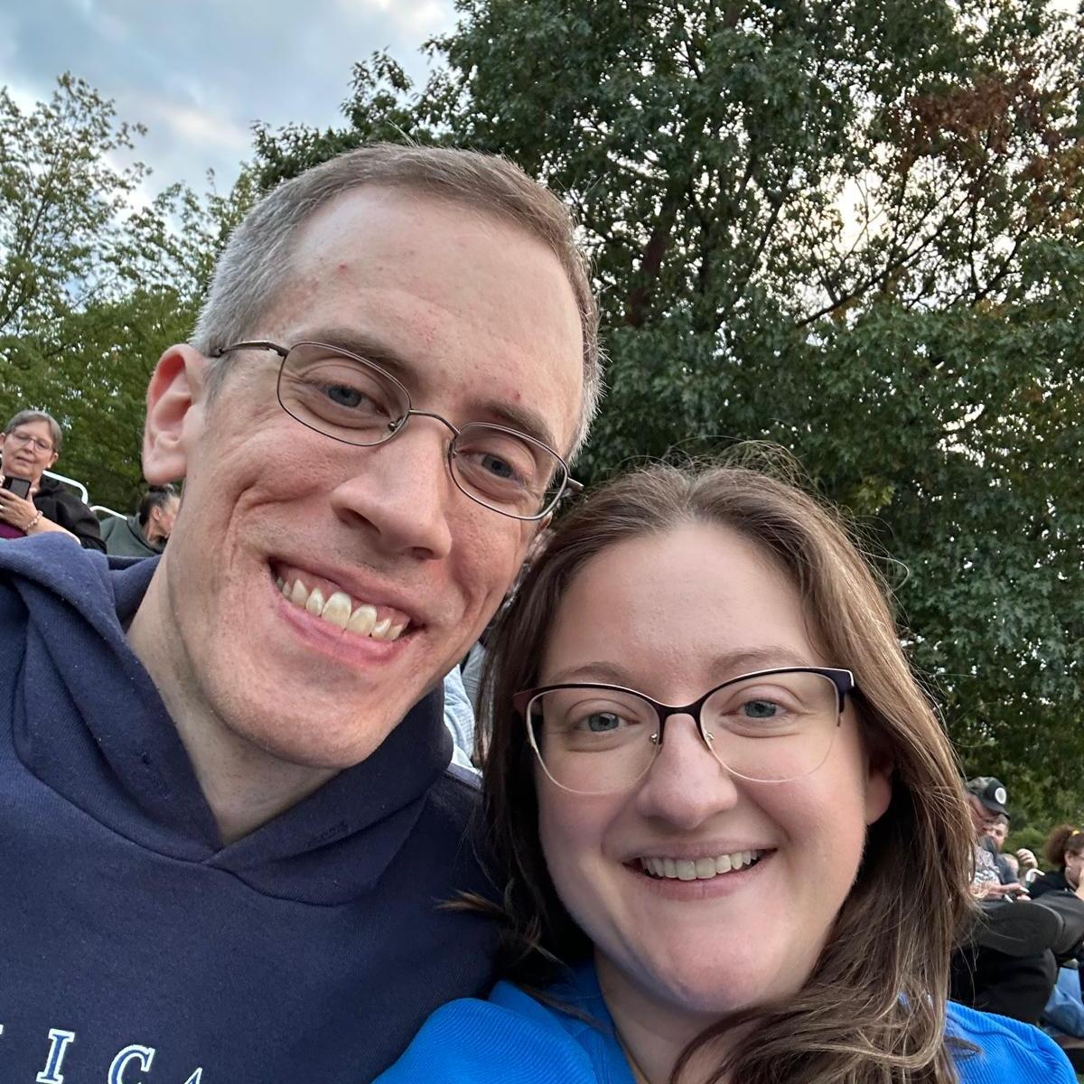 Enjoying the Weird Al concert at Blossom