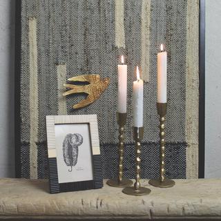 Talega Beaded Stem Taper Candle Holder