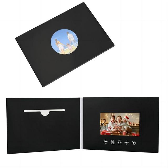 Blurati Video Brochure-Video Album,Wedding Video Book,Video Greeting Card | 4GB Memory, 5"IPS Display, Rechargeable Battery (Black)