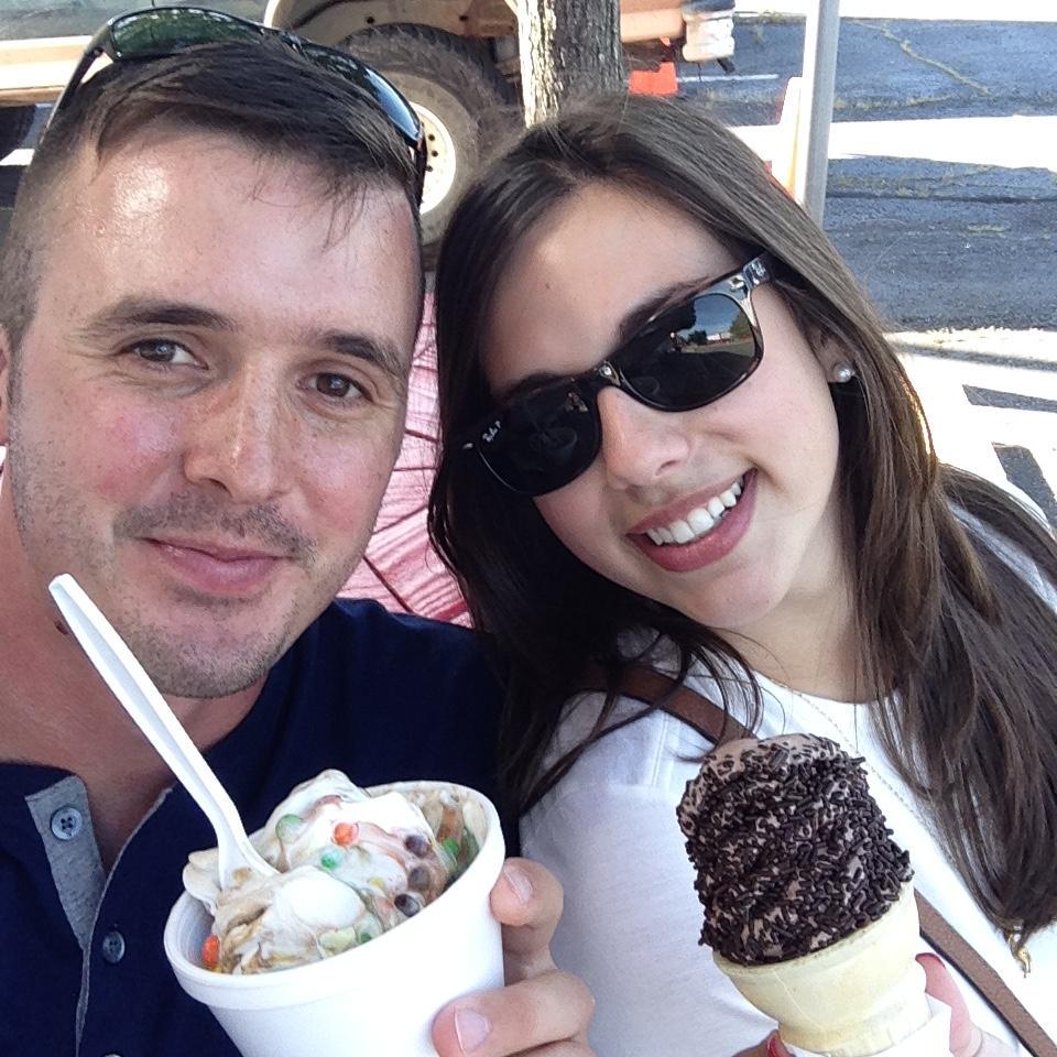 Snacking on Lauren's favorite food... ICE CREAM!