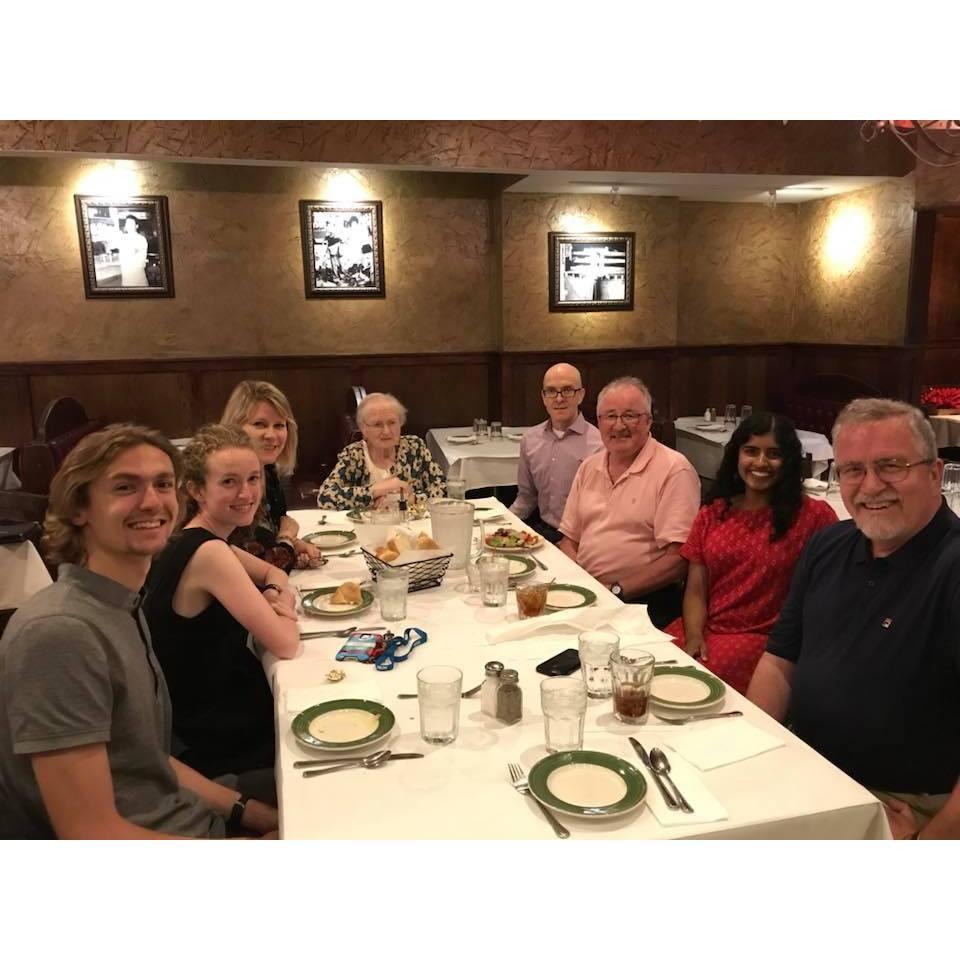 Dinner after Claire's college graduation