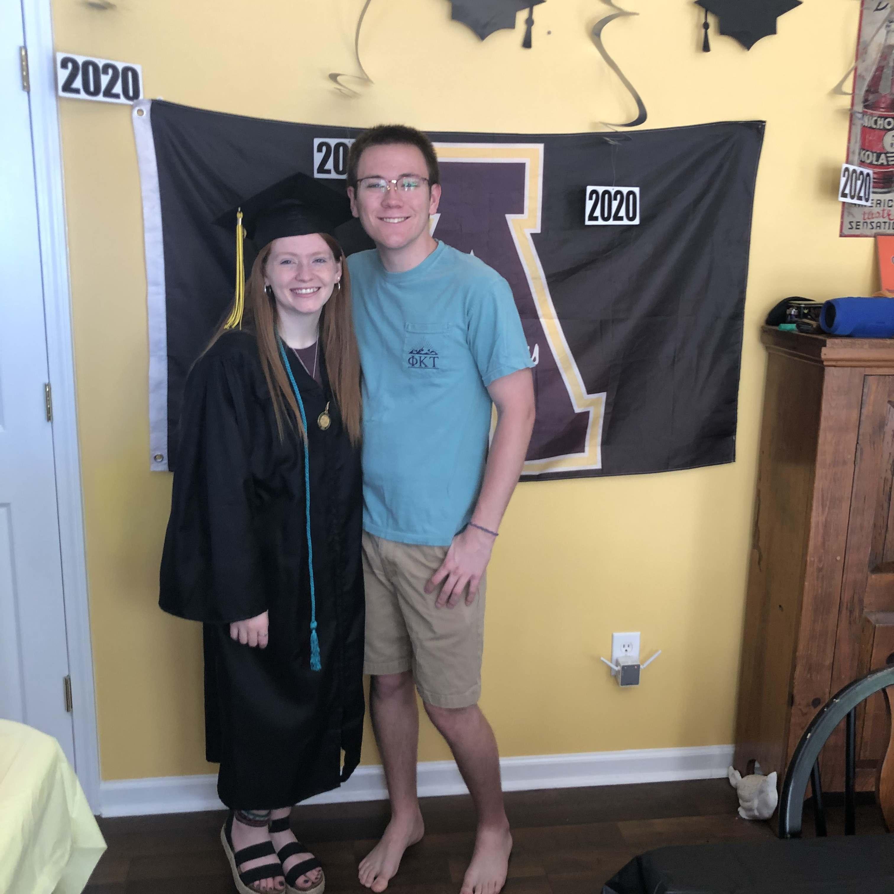 Shelley's graduation during Covid. May 2020
