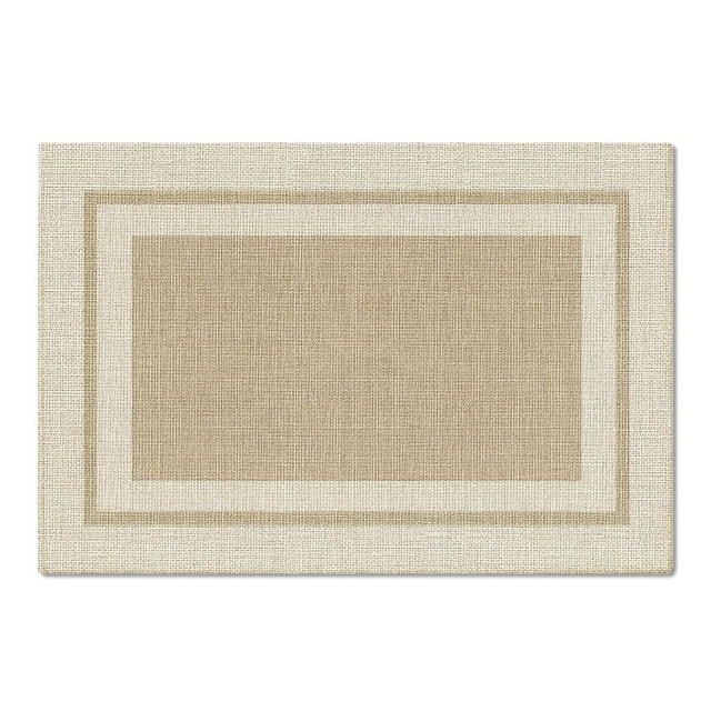 Artoid Mode Beige Absorbent Rectangle Non-Skid Doormat, Home Mats Non Slip Washable Natural Rubber Back Door Mat Floor Mat for 24x35 Inch
