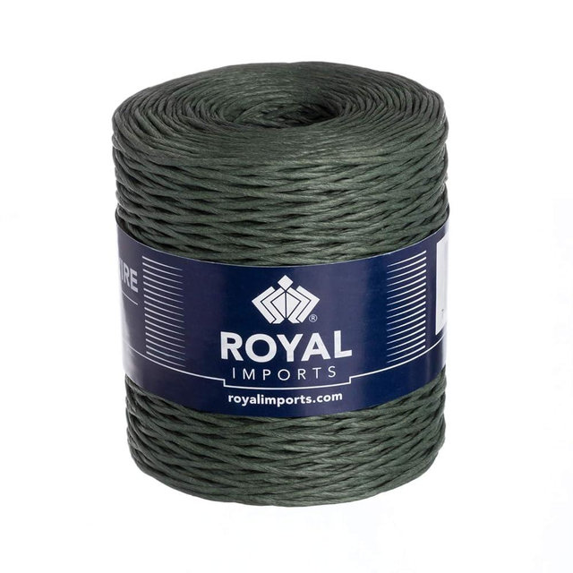 Royal Imports Bind Wire Twine, Paper Wire for Bouquets, Garland Vine, Wreath Making, Jewelry Beading Supplies, Floral Wrapping, Twist Tie String, Art Craft Projects - 26 Gauge (673 Ft) - Green