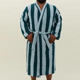 Simple Striped Terry Bathrobe