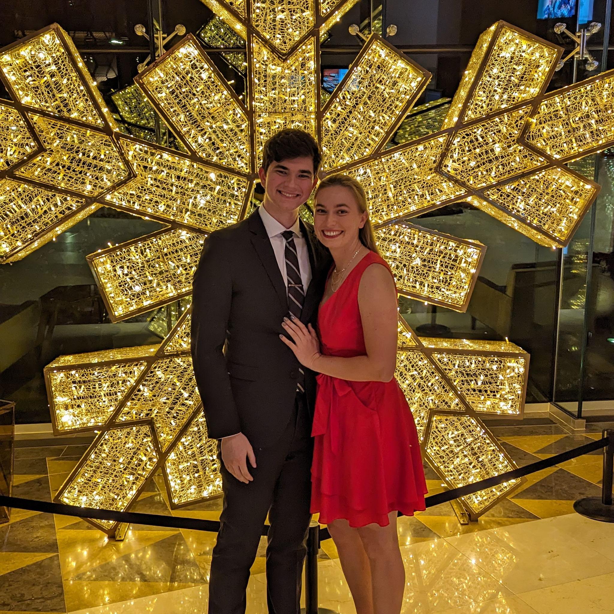 Year two at Megan's work holiday party.