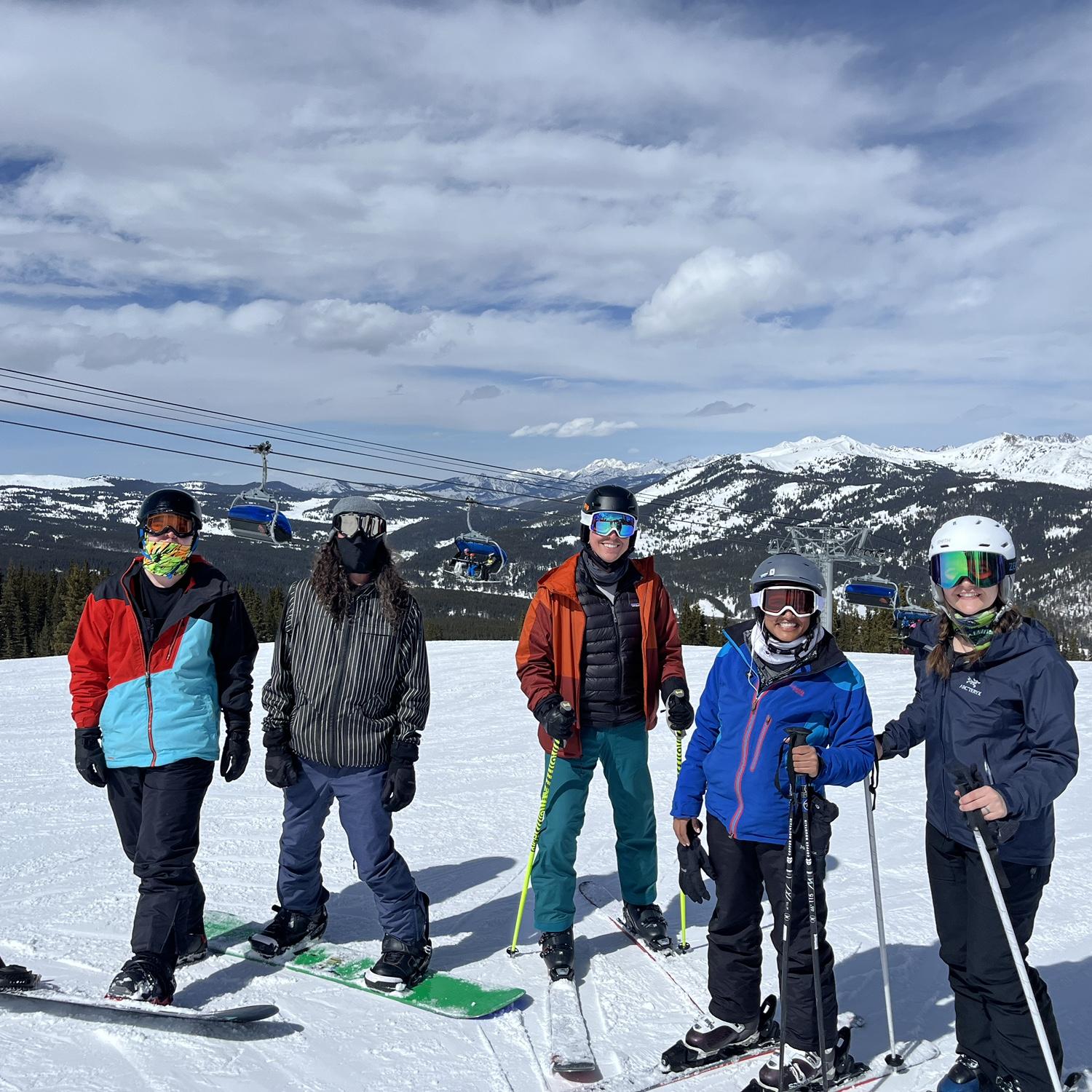 Skiing with friends in Colorado in 2024