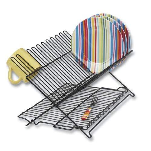 Better Houseware 1489/E Folding Dish Rack, Black