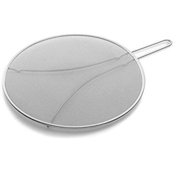 LiveFresh Stainless Steel Heavy Duty Fine Mesh 13" Splatter Screen with Resting Feet