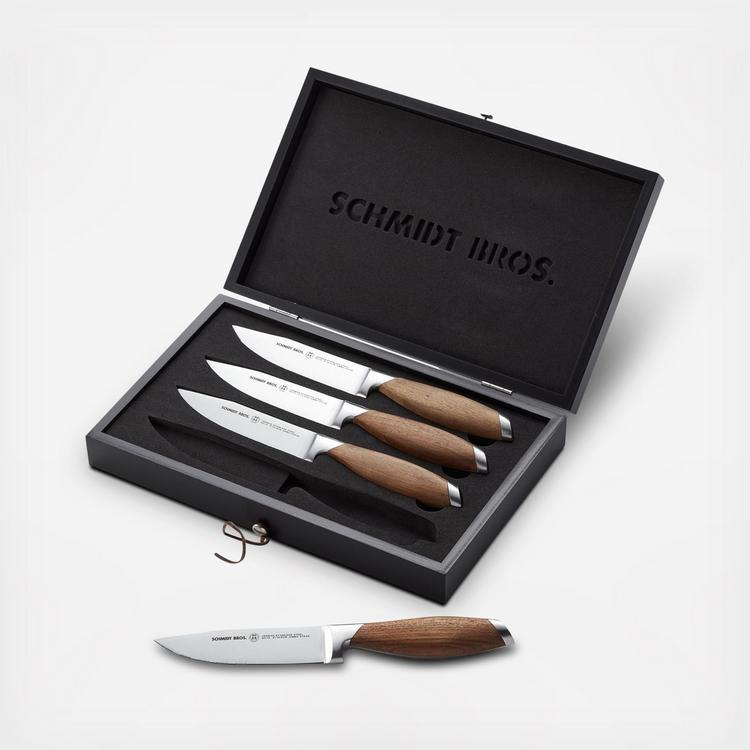 Schmidt Brothers, Bonded Ash Jumbo Steak Knife Set, Set of 4 - Zola