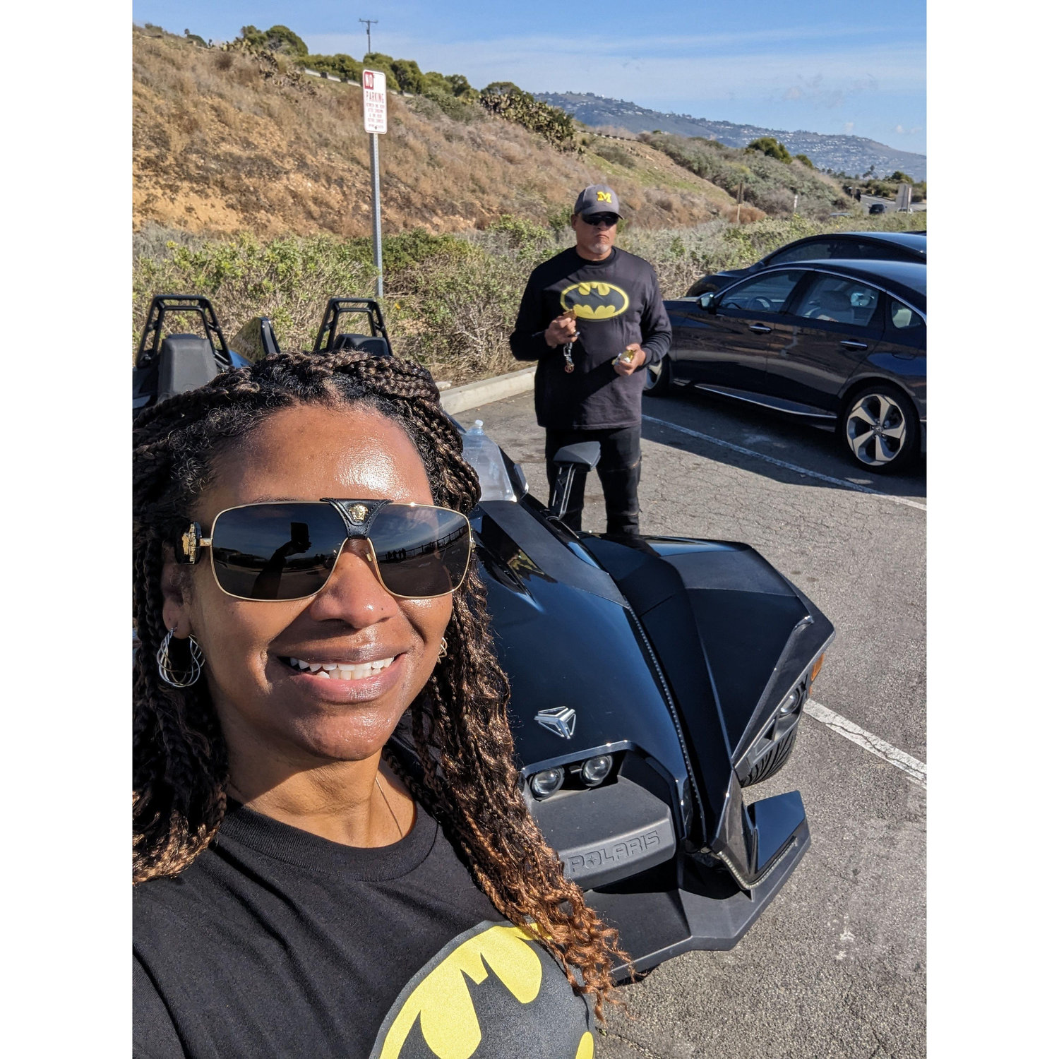Batmobile ride up the coast (honoring a friend)